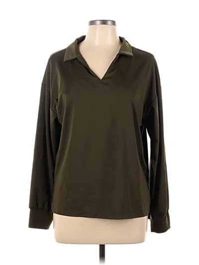 Pre-owned Unbranded Long Sleeve Blouse In Green