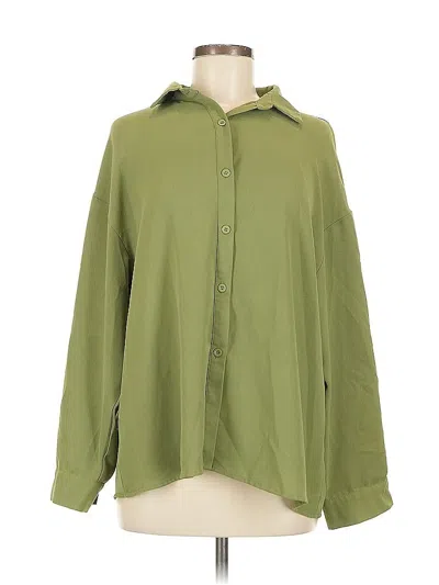 Pre-owned Unbranded Long Sleeve Blouse In Green