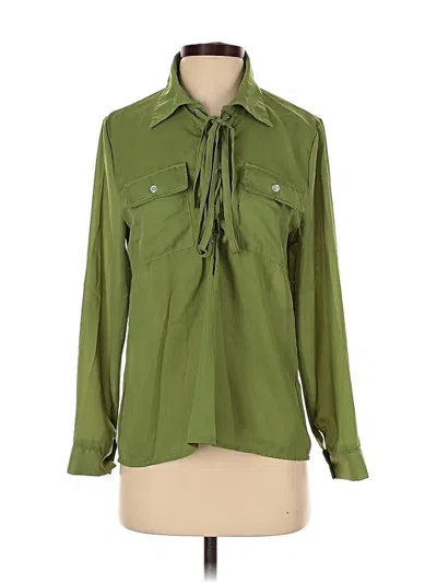 Pre-owned Unbranded Long Sleeve Blouse In Green