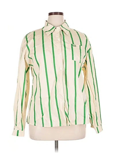 Pre-owned Unbranded Long Sleeve Blouse In Green
