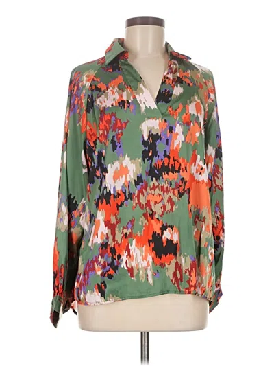 Pre-owned Unbranded Long Sleeve Blouse In Green