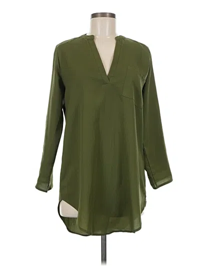 Pre-owned Unbranded Long Sleeve Blouse In Green