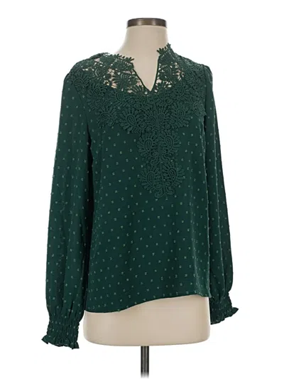 Pre-owned Unbranded Long Sleeve Blouse In Green