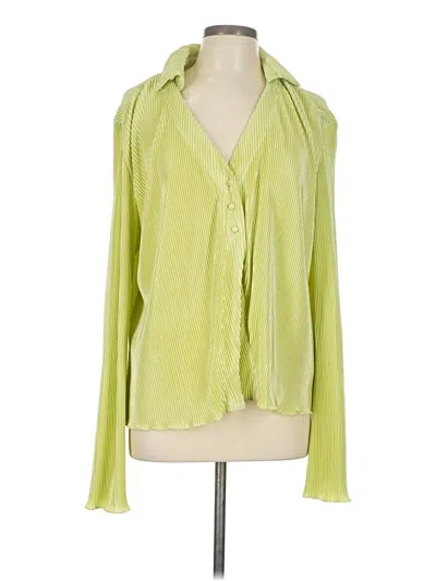 Pre-owned Unbranded Long Sleeve Blouse In Green