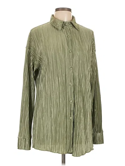 Pre-owned Unbranded Long Sleeve Blouse In Green