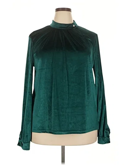 Pre-owned Unbranded Long Sleeve Blouse In Green