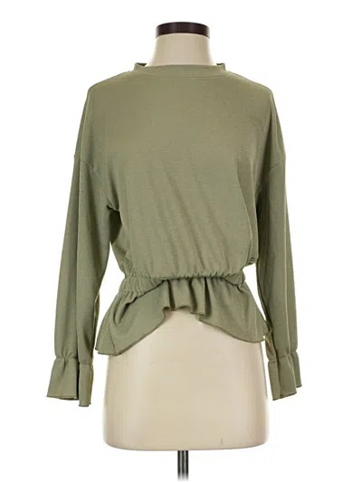 Pre-owned Unbranded Long Sleeve Blouse In Green