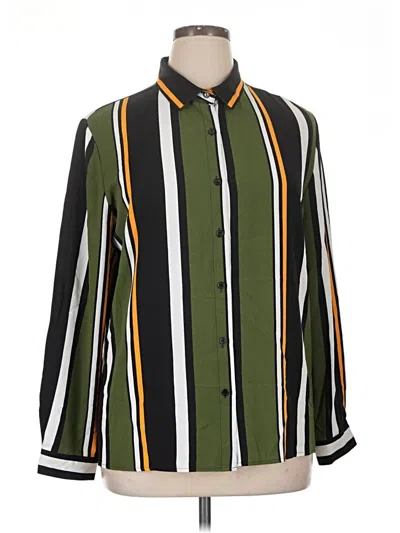 Pre-owned Unbranded Long Sleeve Blouse In Green