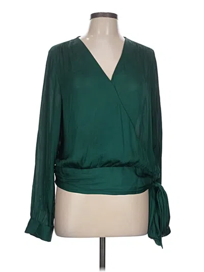 Pre-owned Unbranded Long Sleeve Blouse In Green