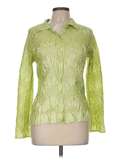 Pre-owned Unbranded Long Sleeve Blouse In Green