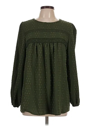 Pre-owned Unbranded Long Sleeve Blouse In Green