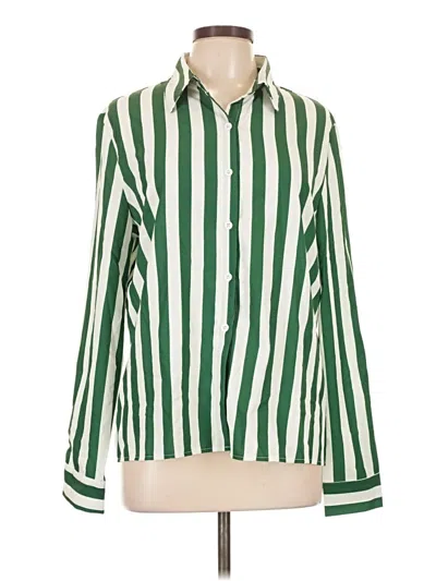 Pre-owned Unbranded Long Sleeve Blouse In Green