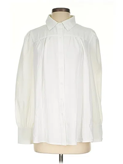 Pre-owned Unbranded Long Sleeve Blouse In Ivory