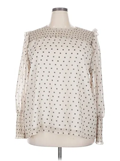 Pre-owned Unbranded Long Sleeve Blouse In Ivory