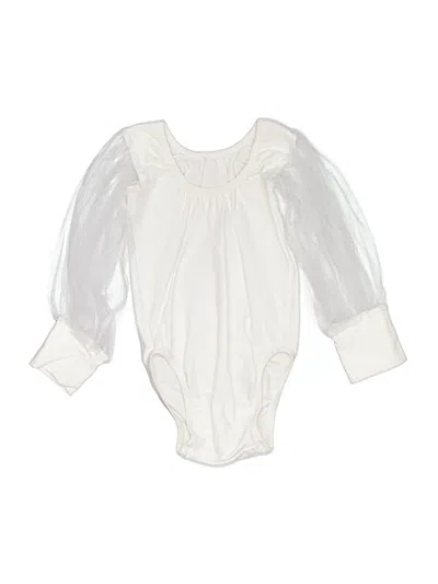 Pre-owned Unbranded Babies' Long Sleeve Blouse In Ivory