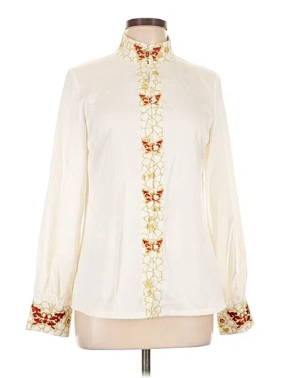 Pre-owned Unbranded Long Sleeve Blouse In Ivory
