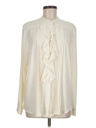 Pre-owned Unbranded Long Sleeve Blouse In Ivory