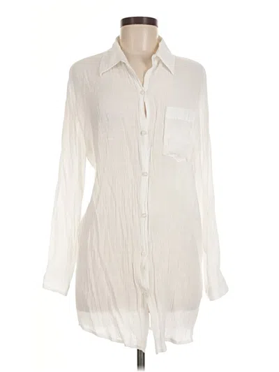 Pre-owned Unbranded Long Sleeve Blouse In Ivory