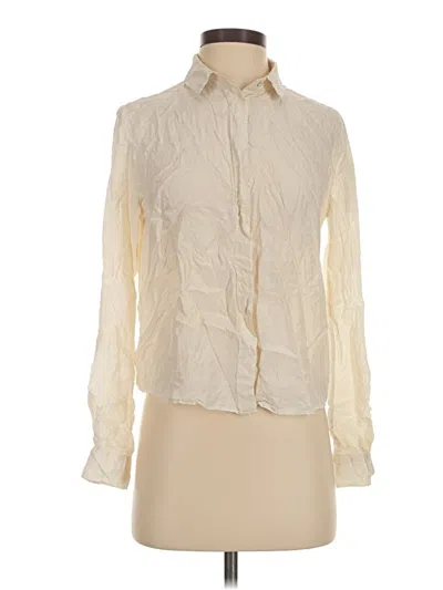 Pre-owned Unbranded Long Sleeve Blouse In Ivory