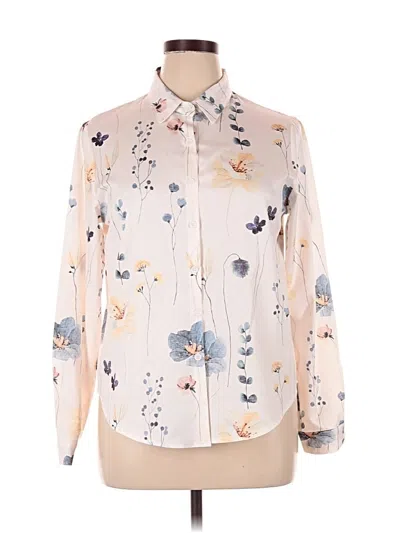 Pre-owned Unbranded Long Sleeve Blouse In Ivory