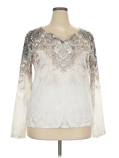 Pre-owned Unbranded Long Sleeve Blouse In Ivory
