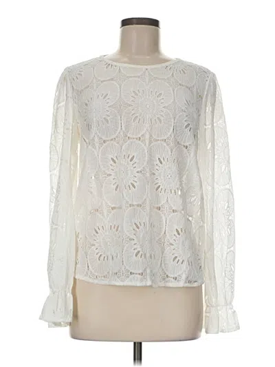 Pre-owned Unbranded Long Sleeve Blouse In Ivory