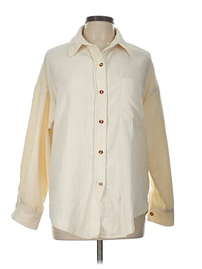 Pre-owned Unbranded Long Sleeve Blouse In Ivory
