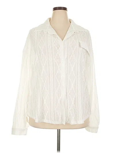 Pre-owned Unbranded Long Sleeve Blouse In Ivory