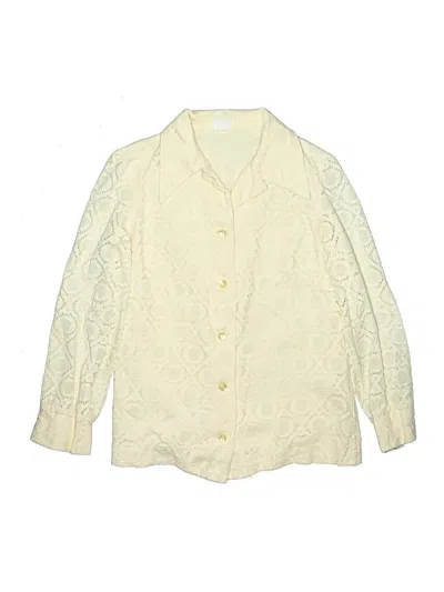 Pre-owned Unbranded Kids' Long Sleeve Blouse In Ivory