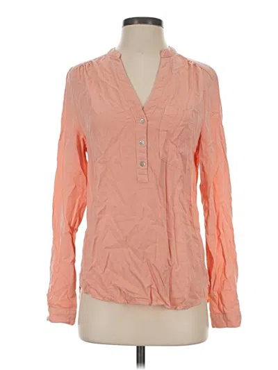 Pre-owned Unbranded Long Sleeve Blouse In Orange