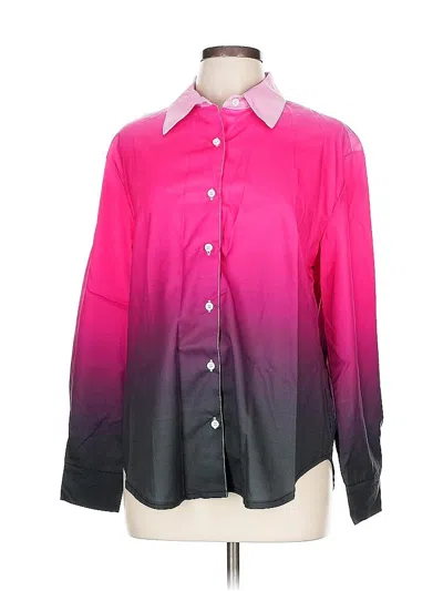 Pre-owned Unbranded Long Sleeve Blouse In Pink