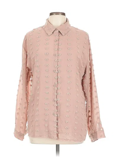 Pre-owned Unbranded Long Sleeve Blouse In Pink