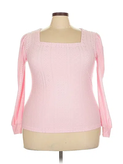 Pre-owned Unbranded Long Sleeve Blouse In Pink