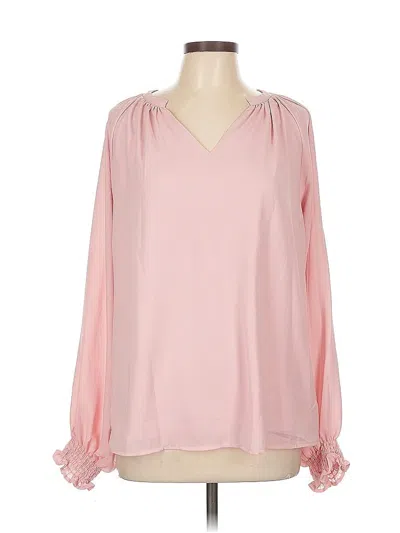 Pre-owned Unbranded Long Sleeve Blouse In Pink