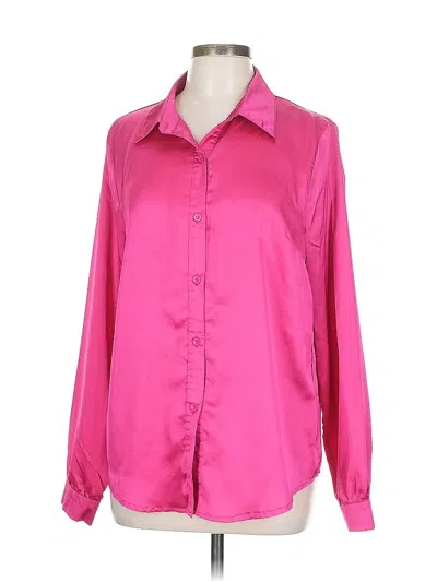 Pre-owned Unbranded Long Sleeve Blouse In Pink