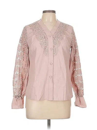 Pre-owned Unbranded Long Sleeve Blouse In Pink