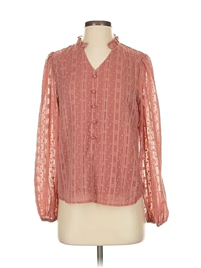 Pre-owned Unbranded Long Sleeve Blouse In Pink