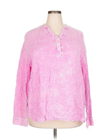 Pre-owned Unbranded Long Sleeve Blouse In Pink