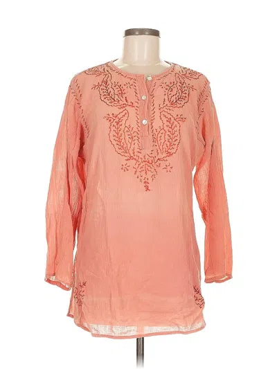 Pre-owned Unbranded Long Sleeve Blouse In Pink