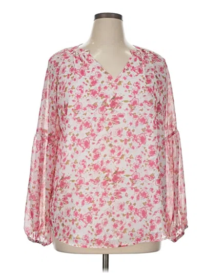 Pre-owned Unbranded Long Sleeve Blouse In Pink