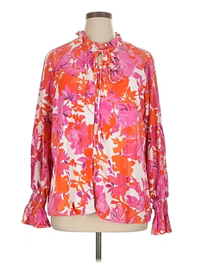 Pre-owned Unbranded Long Sleeve Blouse In Pink