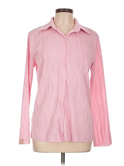 Pre-owned Unbranded Long Sleeve Blouse In Pink