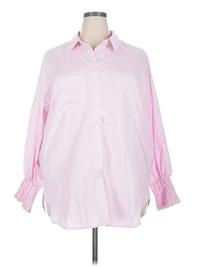 Pre-owned Unbranded Long Sleeve Blouse In Pink