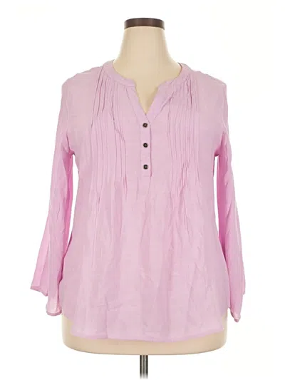 Pre-owned Unbranded Long Sleeve Blouse In Pink