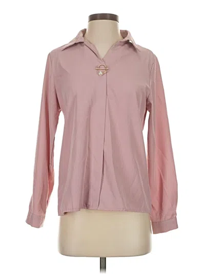 Pre-owned Unbranded Long Sleeve Blouse In Pink