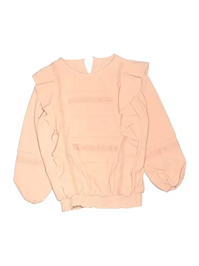 Pre-owned Unbranded Kids' Long Sleeve Blouse In Pink