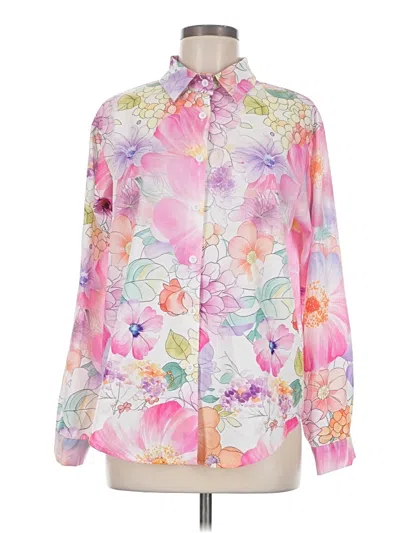 Pre-owned Unbranded Long Sleeve Blouse In Pink