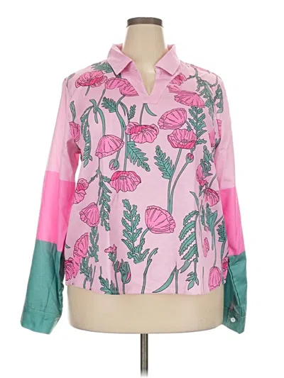 Pre-owned Unbranded Long Sleeve Blouse In Pink