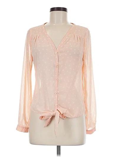 Pre-owned Unbranded Long Sleeve Blouse In Pink