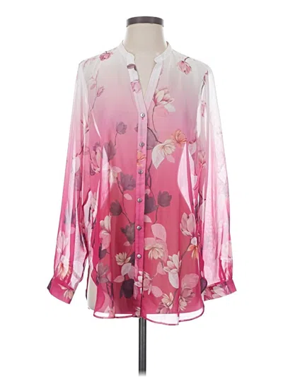 Pre-owned Unbranded Long Sleeve Blouse In Pink